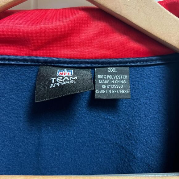 NFL Team NEW ENGLAND PATRIOTS Zippered Embroidered Warm-Up Jacket BLUE Sz 3XL - Picture 4 of 6